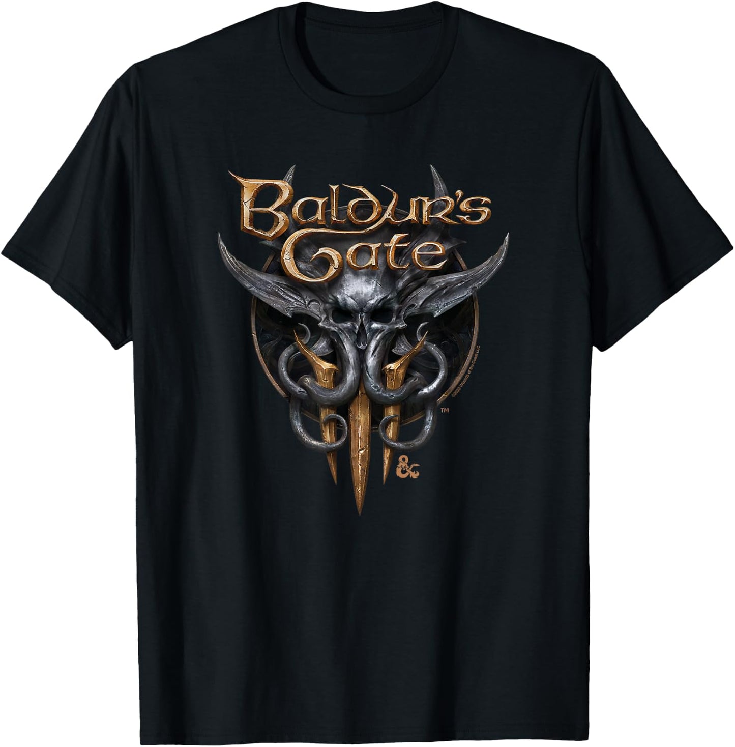 Dungeons & Dragons Baldur's Gate III Illithid Logo , black T-Shirt - T-Shirt | Black
