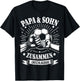 Papa und Sohn Fußball Fussball Spielen Ball Vater Vatertag T-Shirt - T-Shirt | Black