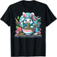 Easter Bunny Anime Eating Ramen Noodles Kawaii Rabbit T-Shirt - T-Shirt | Black