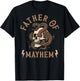 Father of Mayhem Snake Coiled Around Skull (on Back) T-Shirt - T-Shirt | Black