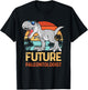 Retro Future Paleontologist T-Rex Dinosaur Fossil boys girls T-Shirt - T-Shirt | Black