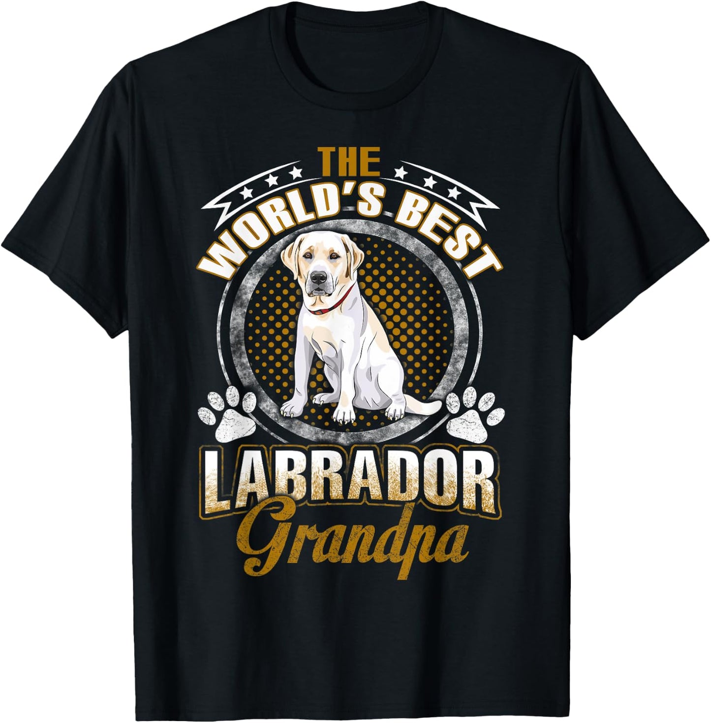 Labrador Retriever Shirt World's Best Labrador Grandpa T-Shirt - T-Shirt | Black