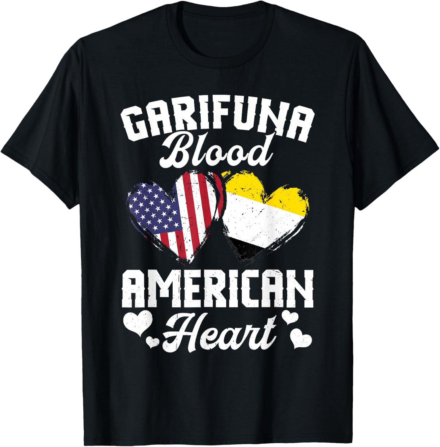 Garifuna Flag Uniform American Outfit US Flags Garifuna T-Shirt - T-Shirt | Black