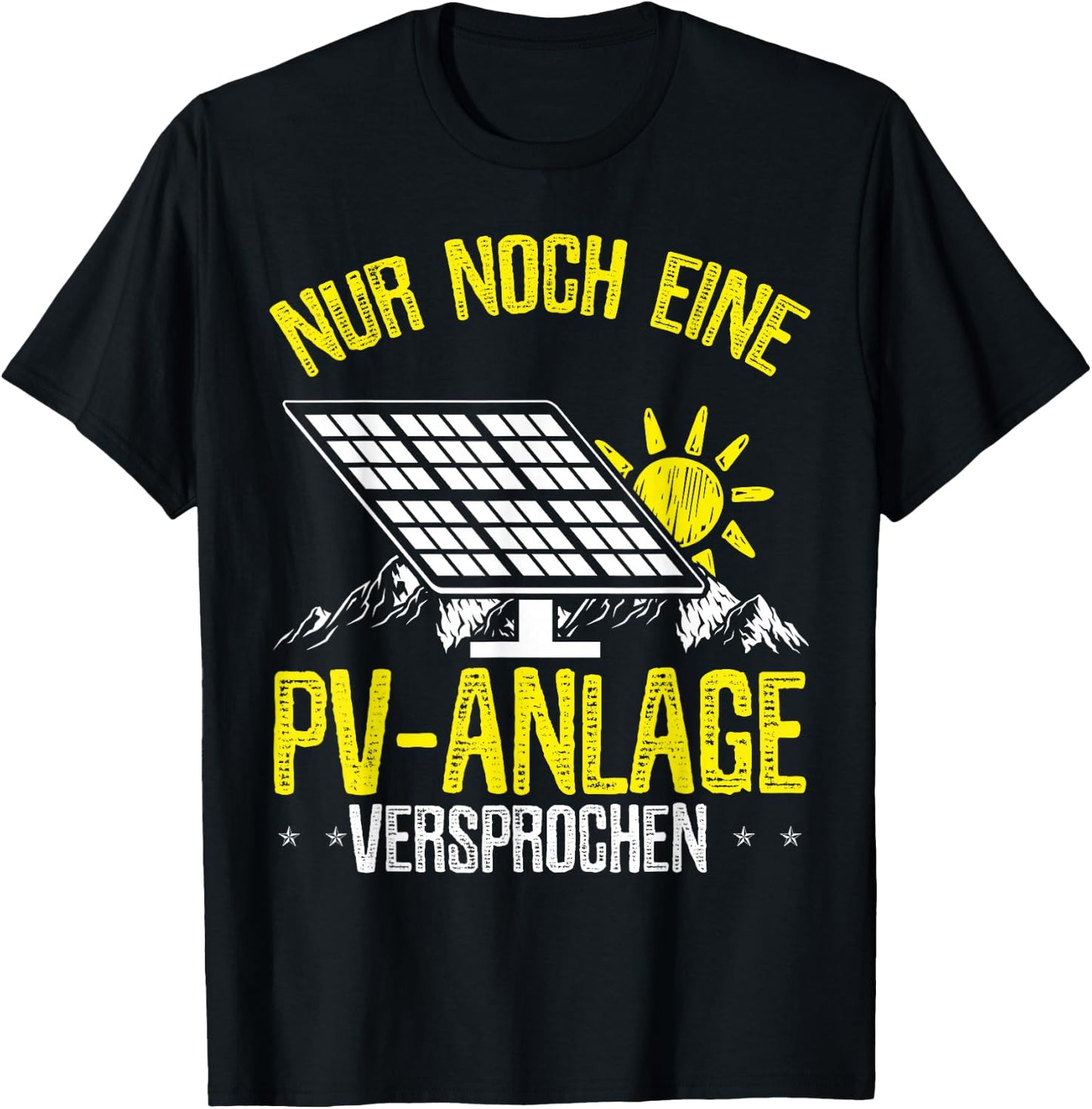 PV Anlagen Photovoltaikanlagen Balkonkraftwerk PV System T-Shirt - T-Shirt | Black