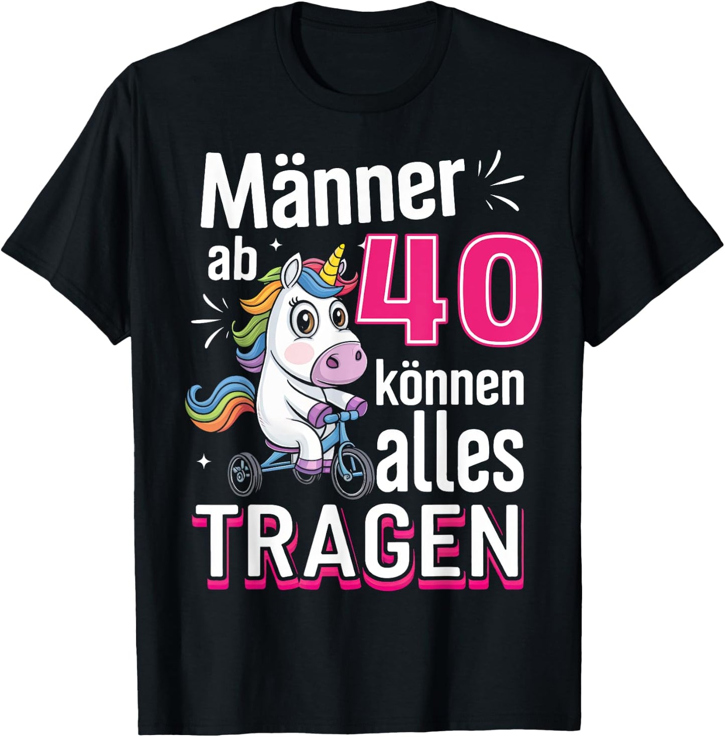 40th Birthday Man Men from 40 Years Saying Funny , black T-Shirt - T-Shirt | Black