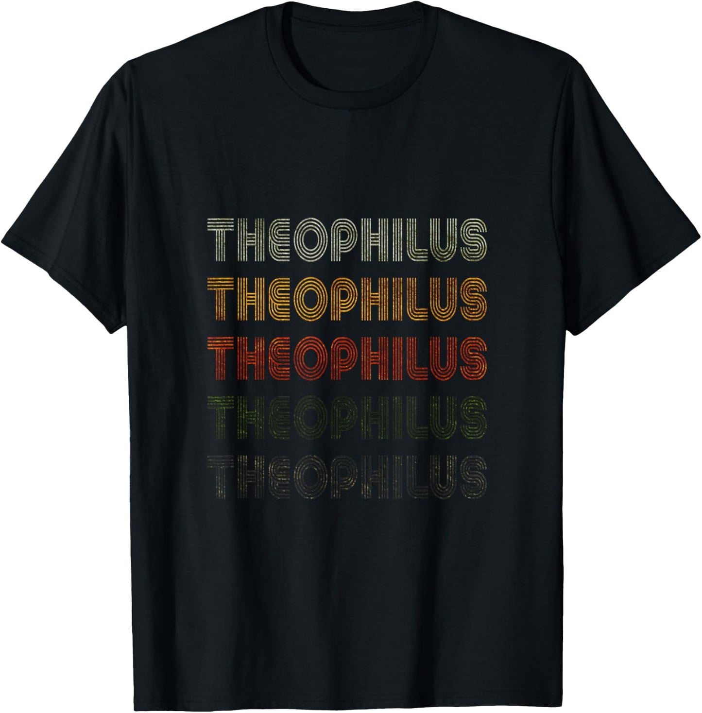 Love Heart Theophilus Grunge Vintage Black Theophilus T-Shirt - T-Shirt | Black