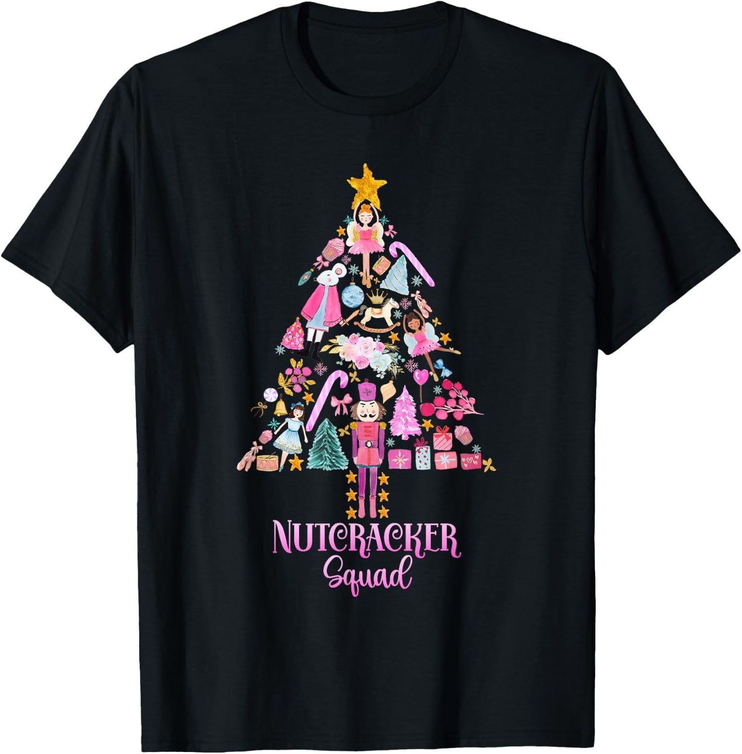 Christmas Nutcracker Squad Ballet Dance Women Kids Girls T-Shirt - T-Shirt | Black