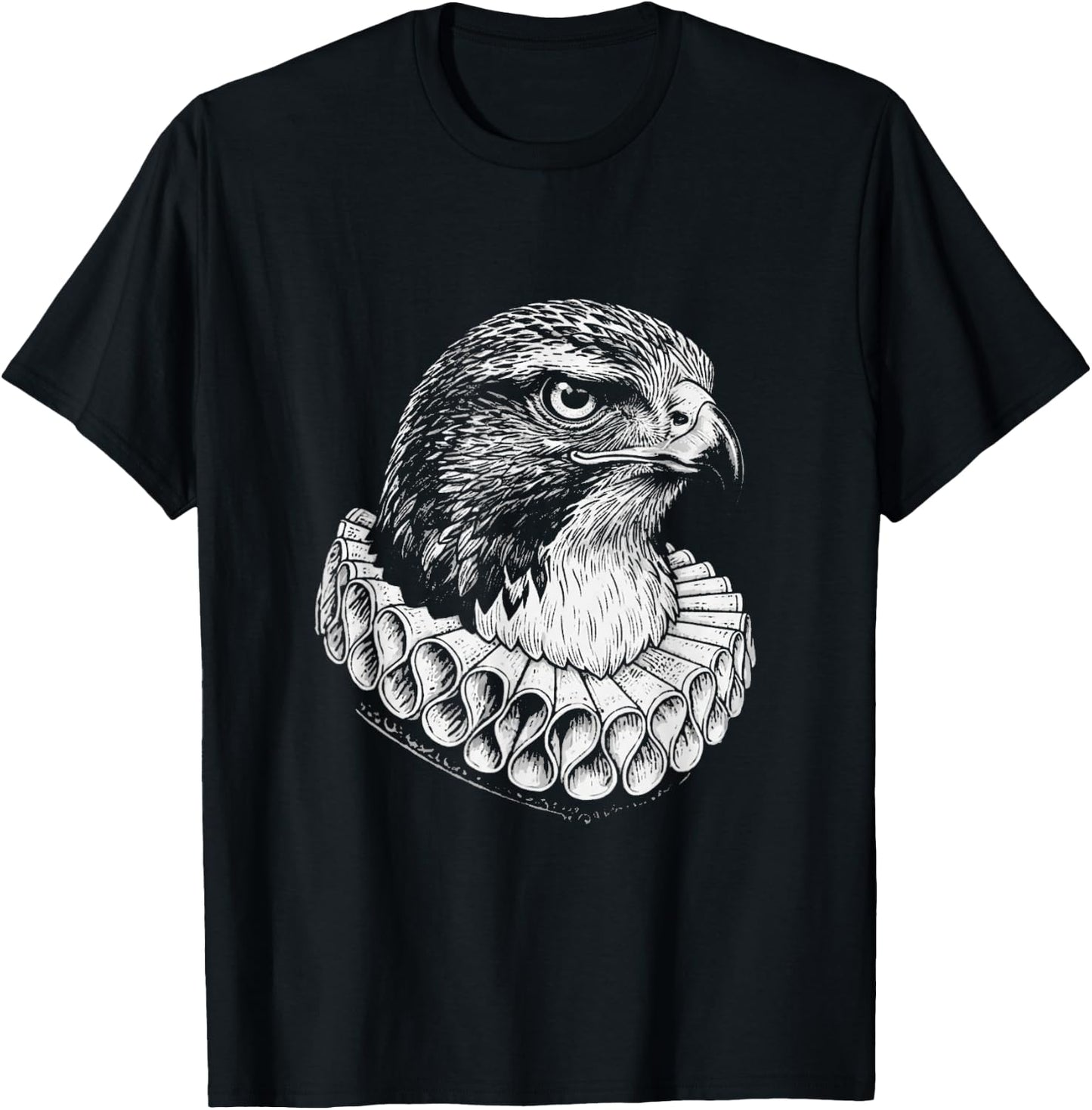 Habicht Renaissance Portrait Vintage Edle Habicht Kunst T-Shirt - T-Shirt | Black