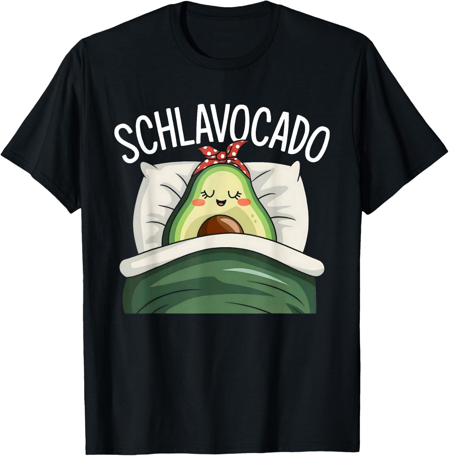 Schlavocado Pyjamas Avocado Sleep Shirt , black T-Shirt - T-Shirt | Black