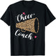 Leopard Cheer Coach Cheerleading Cheerleader Appreciation T-Shirt - T-Shirt | Black