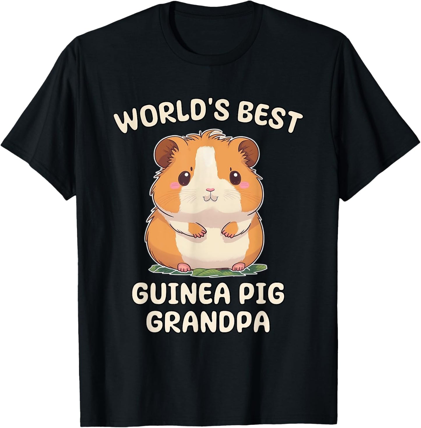 Funny World's Best Guinea Pig Grandpa Granddad T-Shirt - T-Shirt | Black