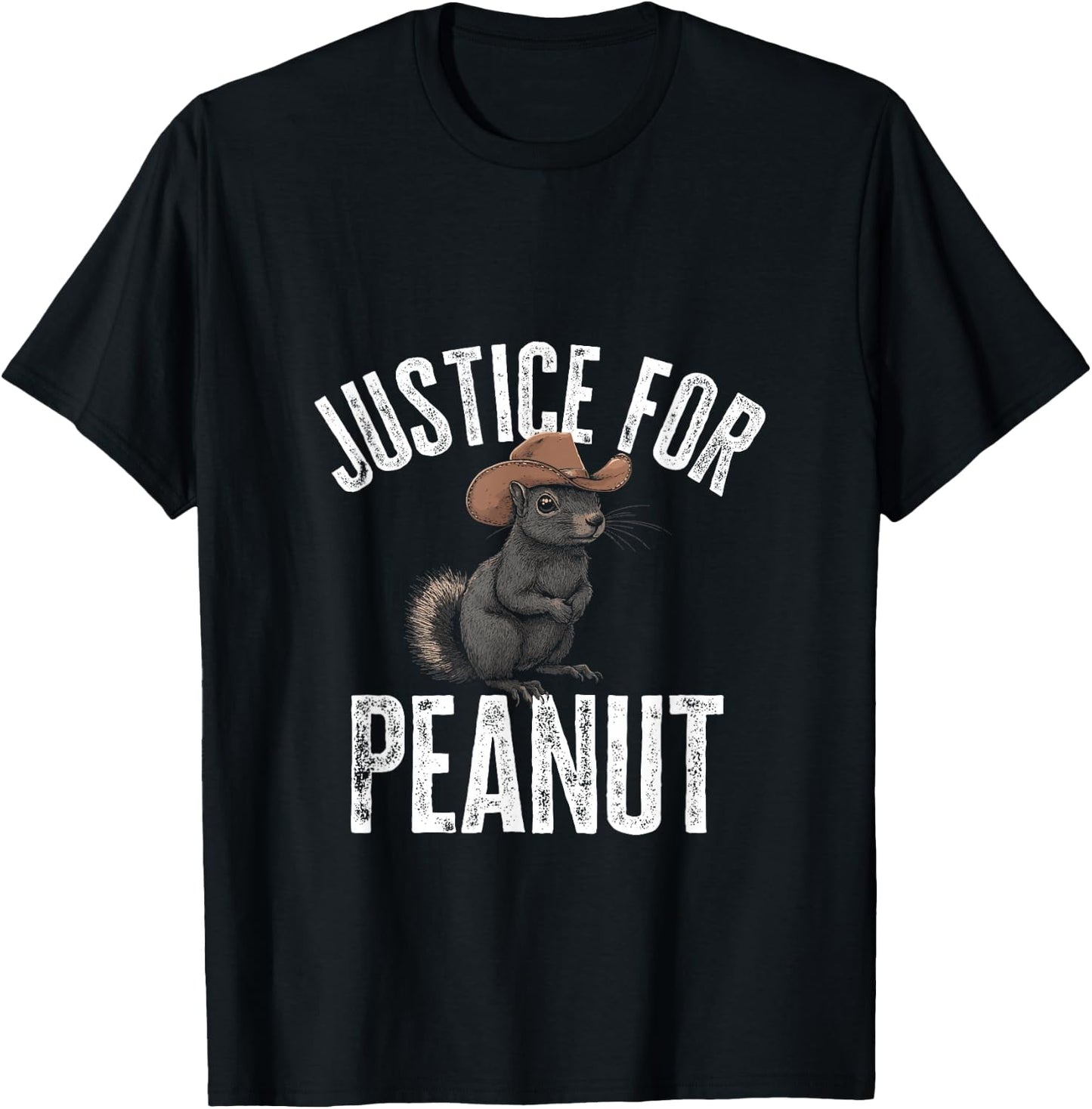 Justice For Peanut The Squirrel - Peanut Squirrel T-Shirt - T-Shirt | Black