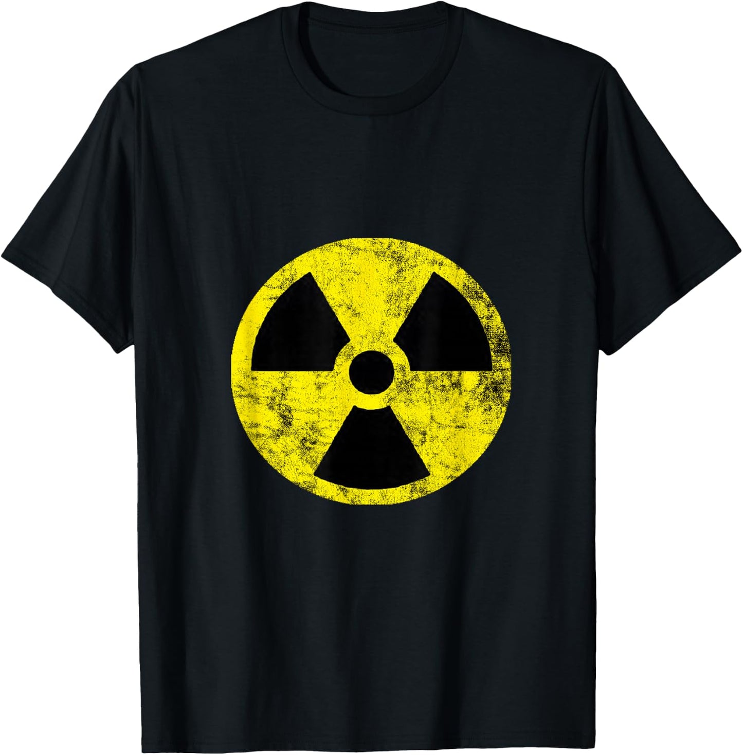 Nuclear Radiation Hazard Warning Fallout Symbol Sign Caution T-Shirt - T-Shirt | Black