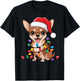 Chihuahua Christmas Lights Xmas Dogs Gifts Women T-Shirt - T-Shirt | Black