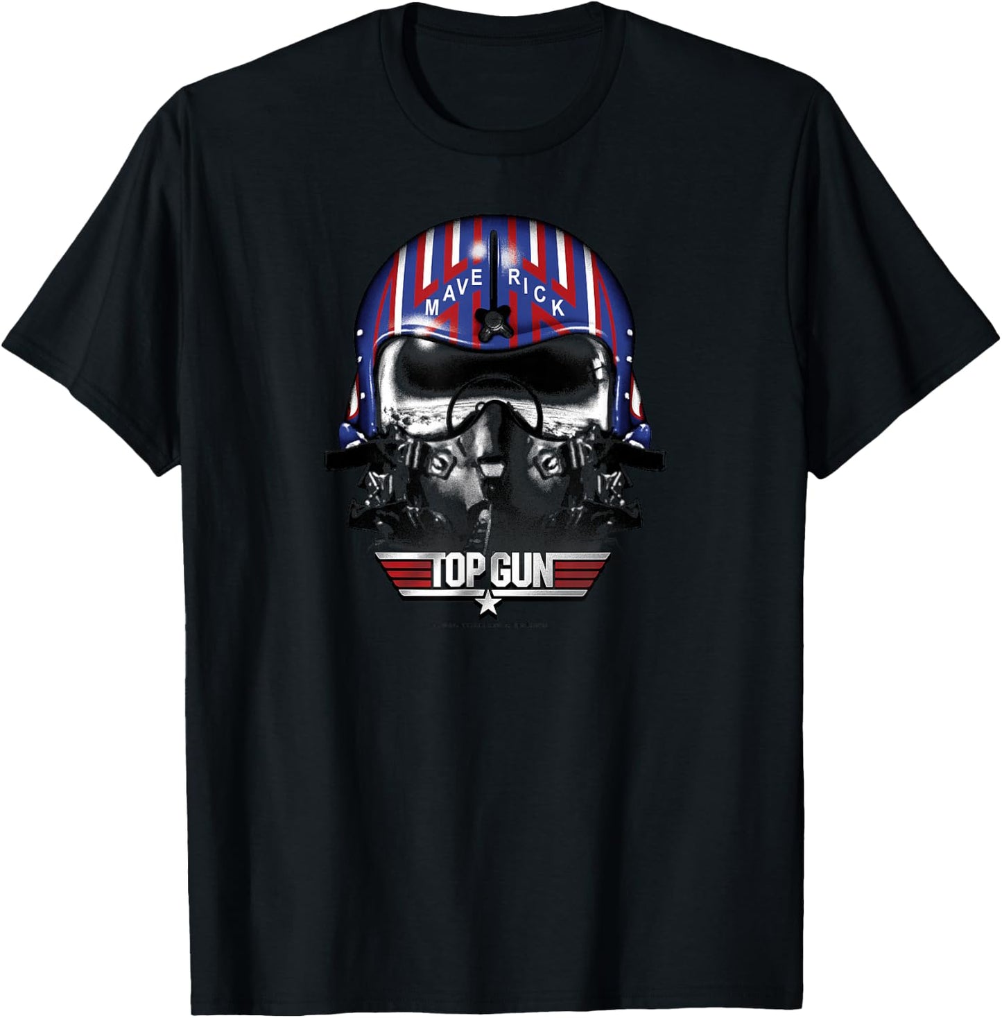 Top Gun Maverick Helmet , blue T-Shirt - T-Shirt | Black