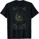 The Moon Tarot Card Half Moon Gothic Witchcraft Back Print T-Shirt - T-Shirt | Black