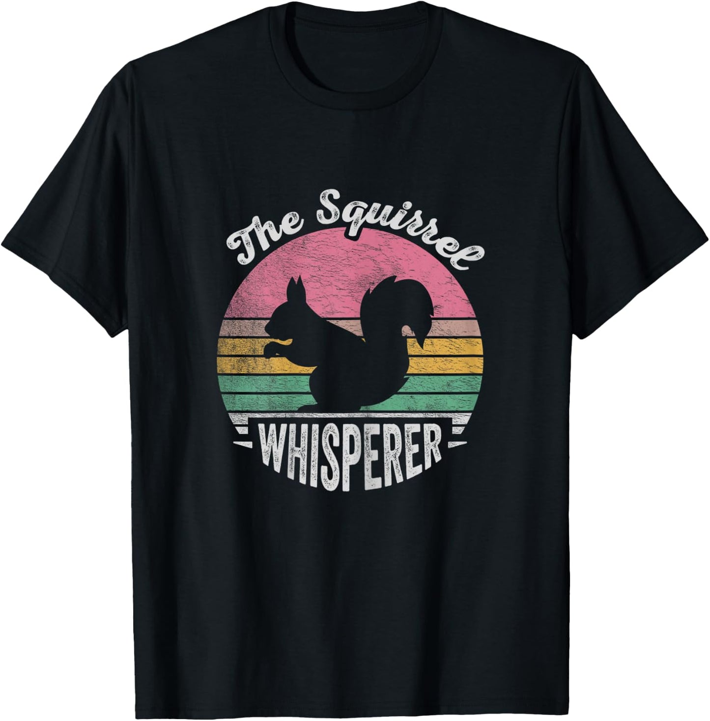 Retro Vintage Squirrel Lover Squirrel Whisperer T-Shirt - T-Shirt | Black