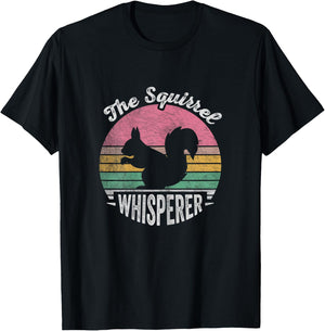 Retro Vintage Squirrel Lover Squirrel Whisperer T-Shirt - T-Shirt | Black