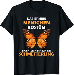 Butterfly Carnival Costume Helau Fancy Dress Human Costume , black T-Shirt - T-Shirt | Black