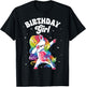Unicorn Dabbing Birthday Girl Kids Rainbow Dab Dance Squad T-Shirt - T-Shirt | Black