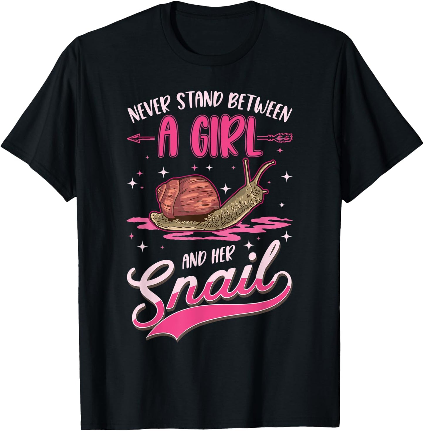 Snail Girl Roman Snail T-Shirt - T-Shirt | Black