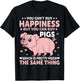 You Can't Buy Happiness But You Can Buy Pigs Which Is Pretty T-Shirt - T-Shirt | Black