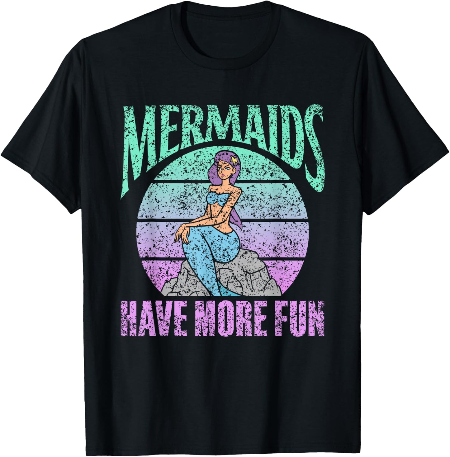 Mermaids Have More Fun Girls Mermaid Mermaid T-Shirt - T-Shirt | Black