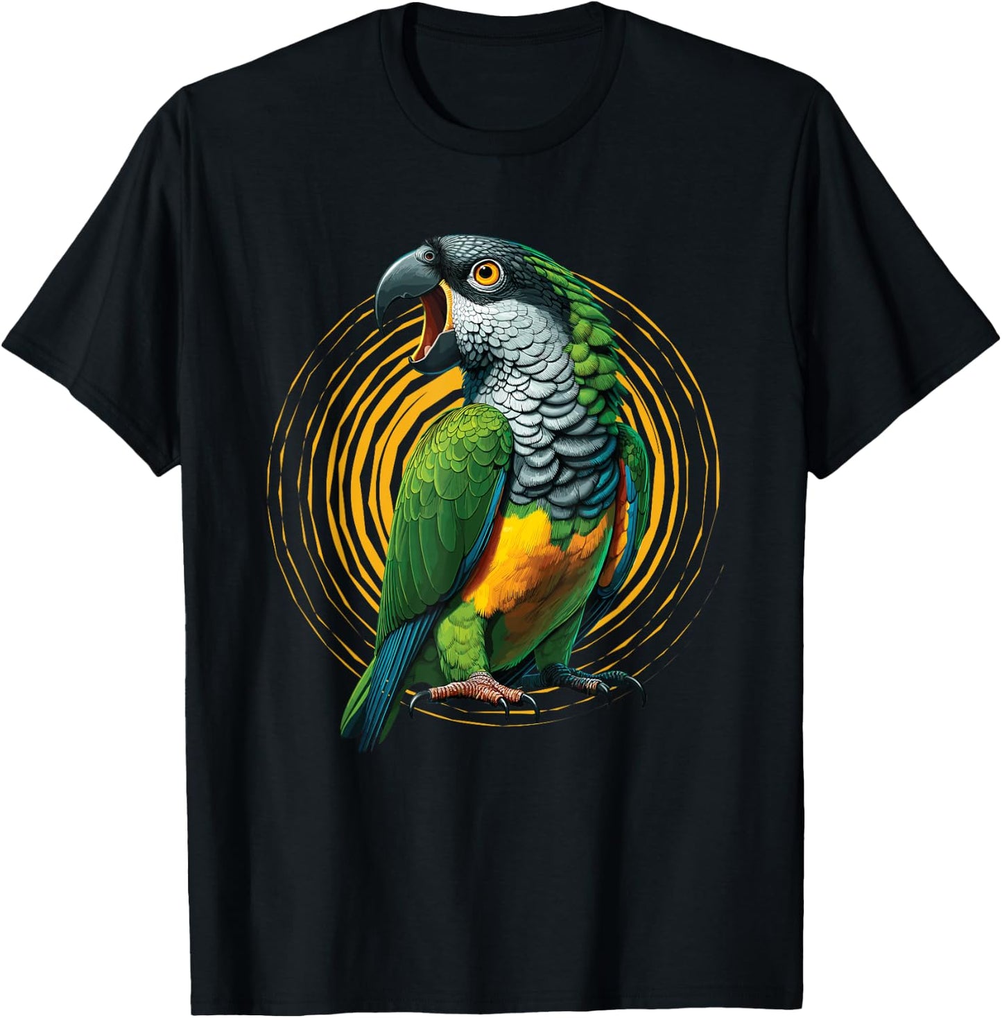 Senegal Parrot Chirping, Senegal Parrot T-Shirt - T-Shirt | Black