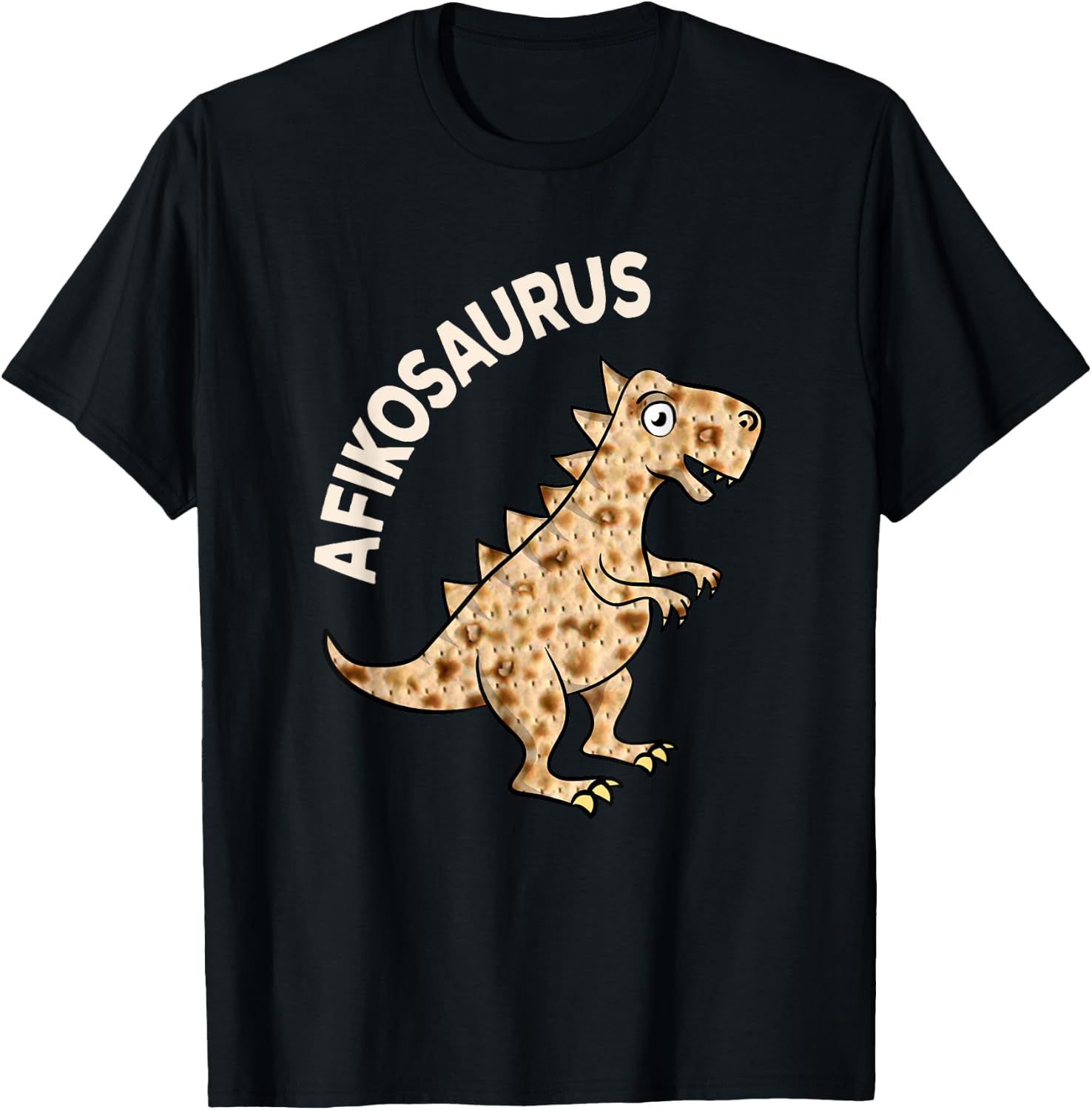Dinosaur Afiko Shirt - Hebrew Passover Jewish Funny T-Shirt - T-Shirt | Black