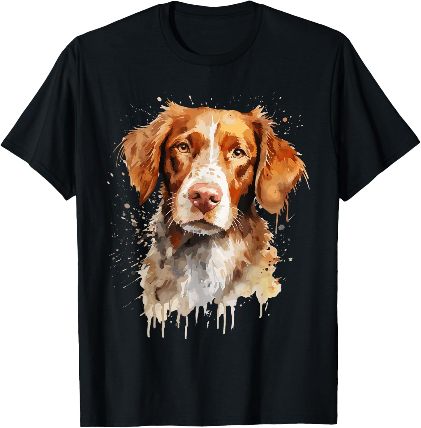 Brittany Spaniel Lovers Design Pop Art Brittany Spaniel Dog Women Girls Kids T-Shirt - T-Shirt | Black