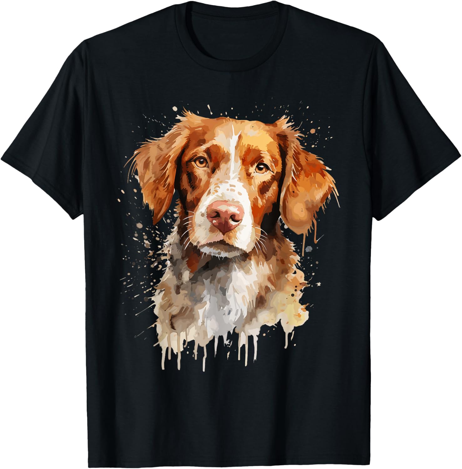 Brittany Spaniel Lovers Design Pop Art Brittany Spaniel Dog Women Girls Kids T-Shirt - T-Shirt | Black