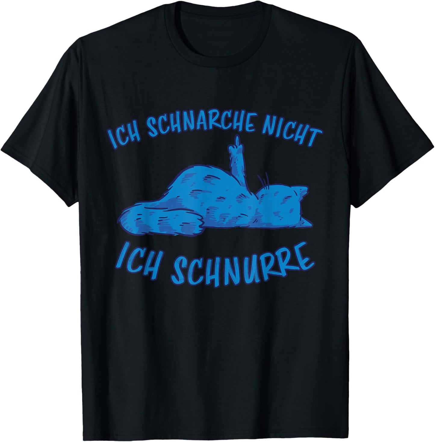 Schnarche Nicht Ich Schnurre Schlafen Katzen Schnarchen T-Shirt - T-Shirt | Black