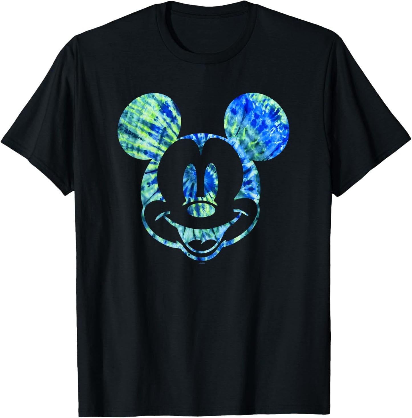 Disney Mickey Mouse Green Tie Dye T-Shirt - T-Shirt | Black