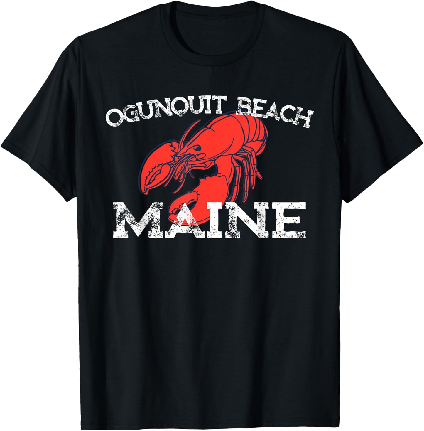 Ogunquit Beach Maine Lobster T-Shirt - T-Shirt | Black