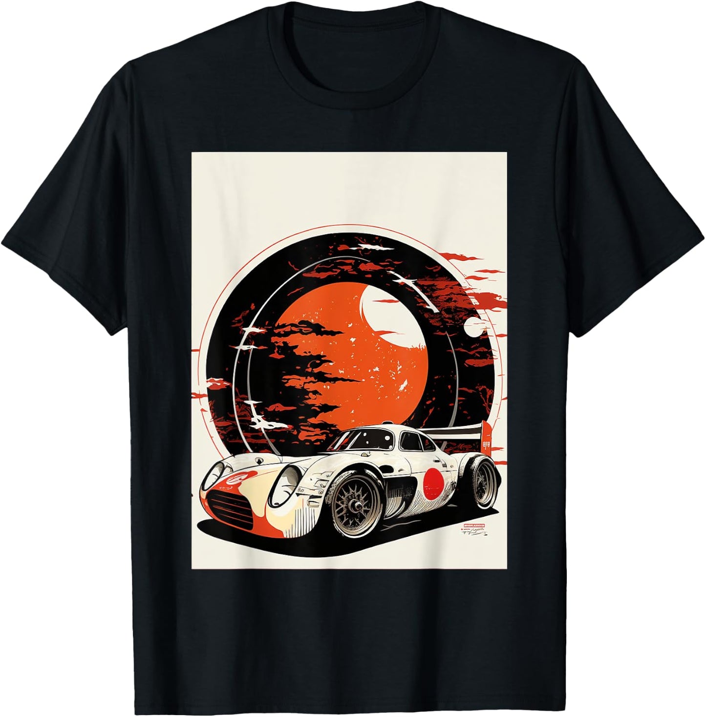 Unique Racing Motorsports Vintage Japanese Classic Car T-Shirt - T-Shirt | Black
