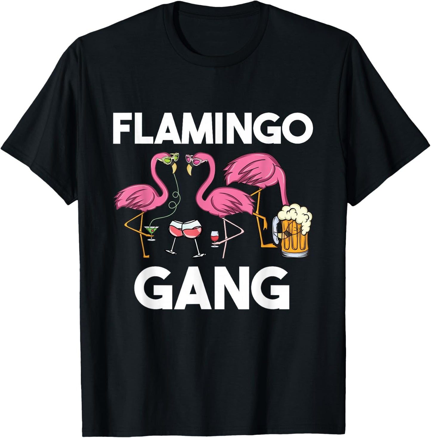 Flamingo Gang Flamingo T-Shirt - T-Shirt | Black
