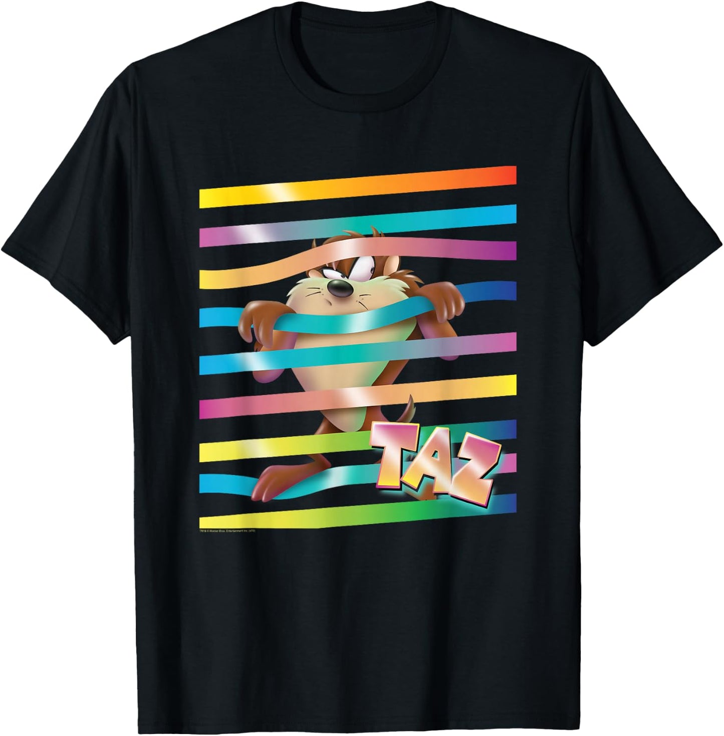 Looney Tunes Taz Stripes T-Shirt - T-Shirt | Black