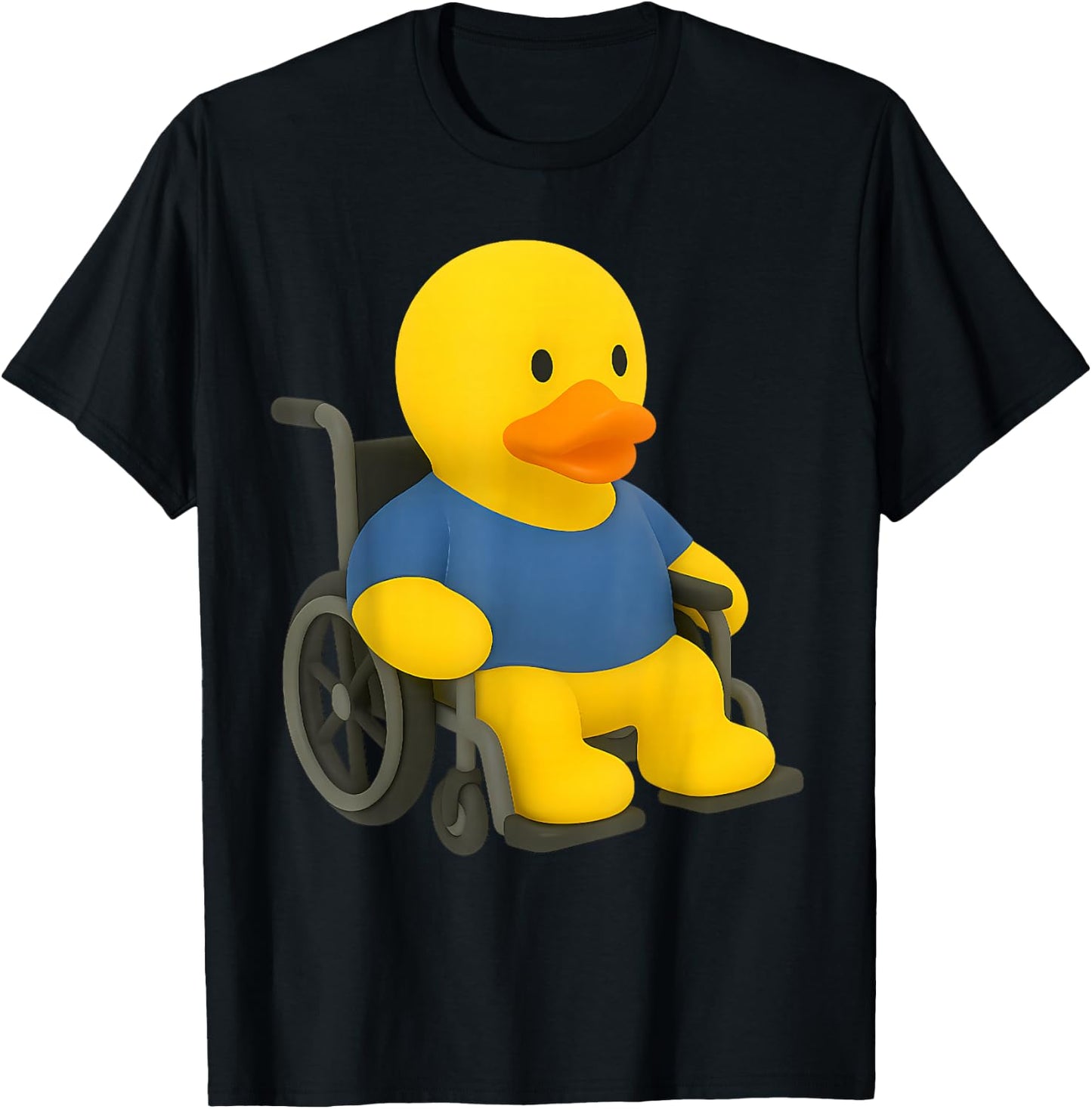 Rubber Duck in a Wheelchair T-Shirt - T-Shirt | Black