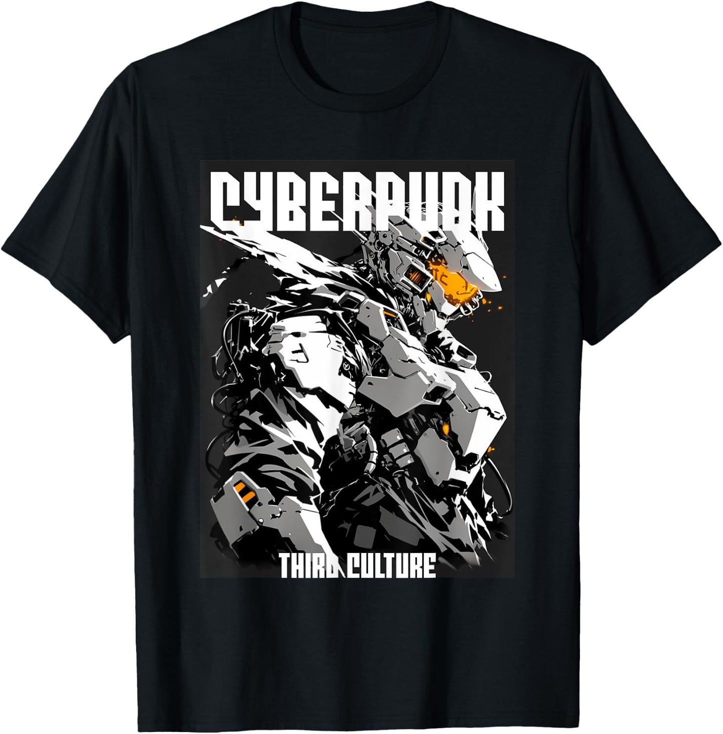 Cyberpunk Mecha Soldier Android T-Shirt - T-Shirt | Black