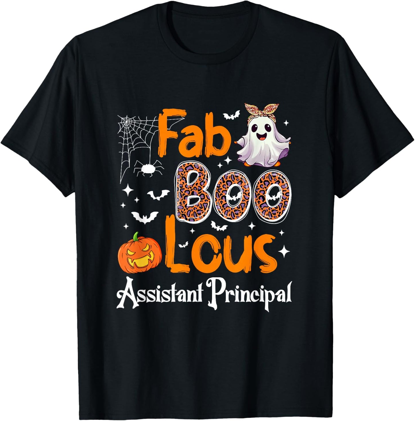Fab Boo Lous Assistant Principal Pumpkin Halloween T-Shirt - T-Shirt | Black