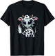 Alien in Cow Costume Holding Fresh Milk T-Shirt - T-Shirt | Black