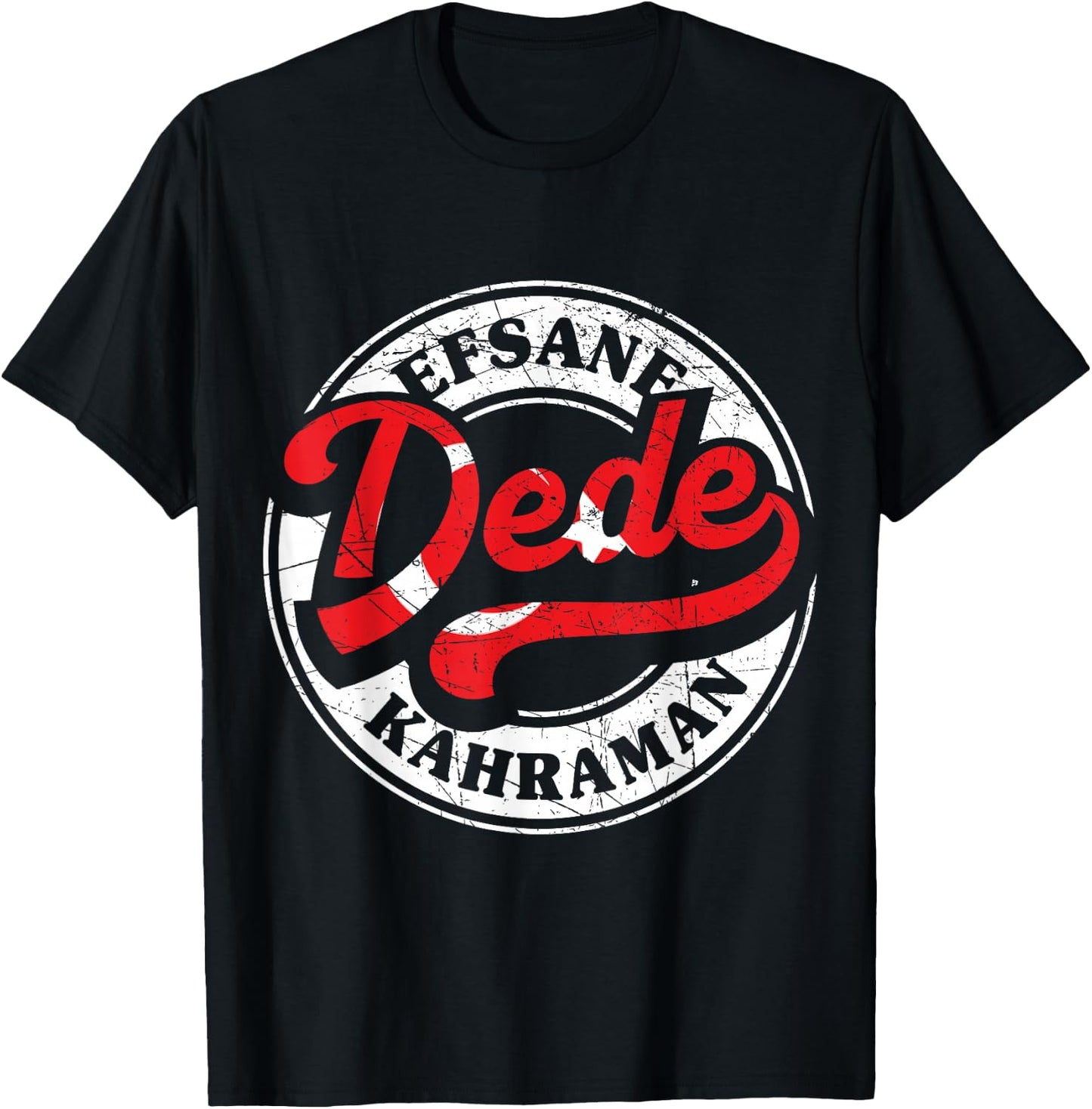 Bester Dede Der Welt Türkischer Opa Großvater Türkei Retro T-Shirt - T-Shirt | Black
