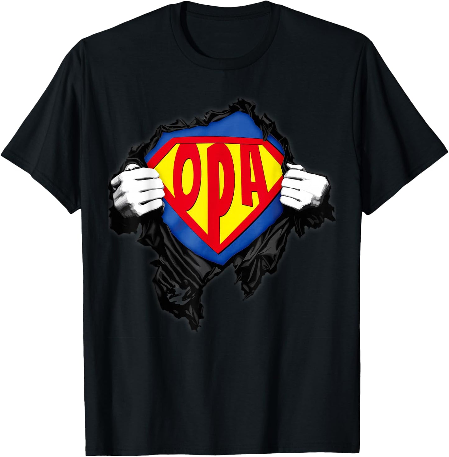 Opa Superheld Herren Großvater Super Opa T-Shirt - T-Shirt | Black