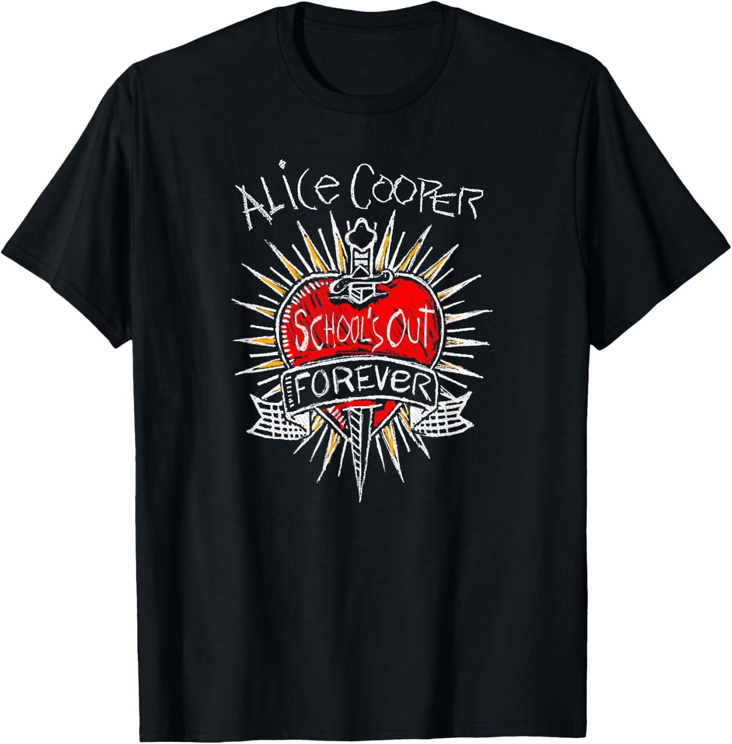Alice Cooper Vintage School's Out Forever T-Shirt - T-Shirt | Black