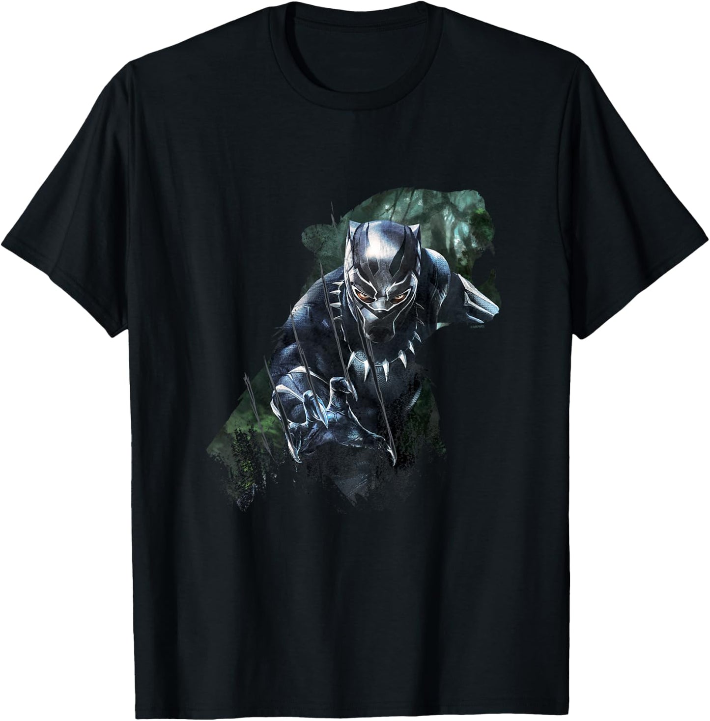 Kids Black Panther Wild Sillhouette , Black, 2 T-Shirt - T-Shirt | Black