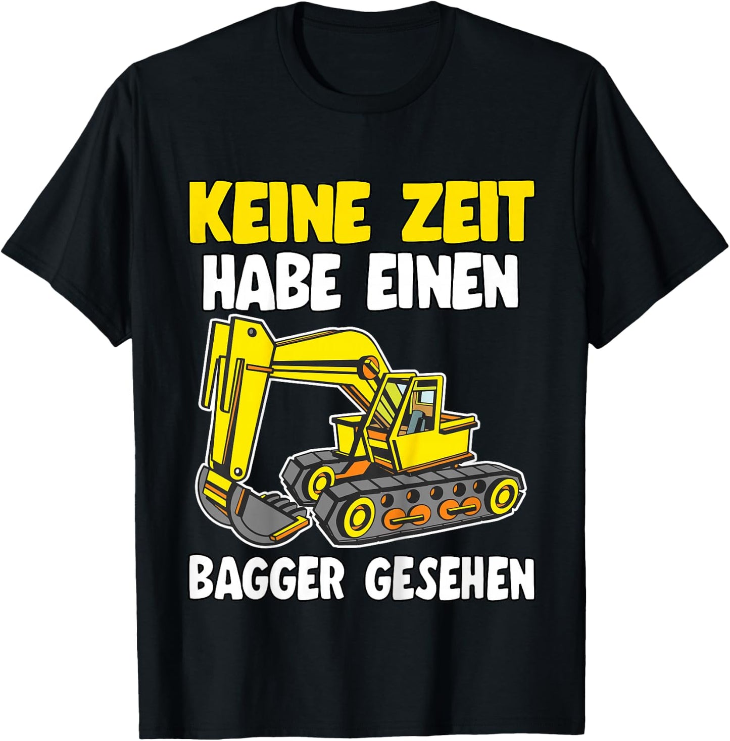 Keine Zeit Baustelle Mini Bauleiter Bauherr Jungen Bagger T-Shirt - T-Shirt | Black