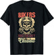 Motorcycle Skull Helmet Gift A Man Biker Biker , Black, S T-Shirt - T-Shirt | Black