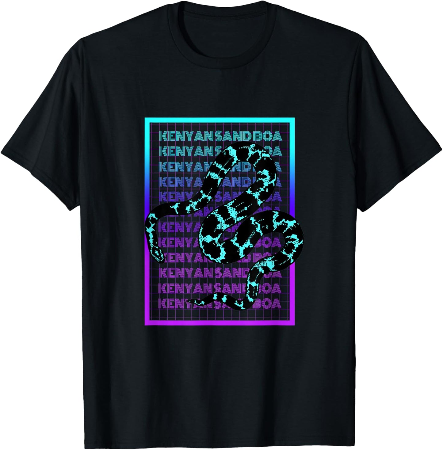 Kenyan Sand Boa Snake Vintage Retro Kenyan Sand Boa T-Shirt - T-Shirt | Black