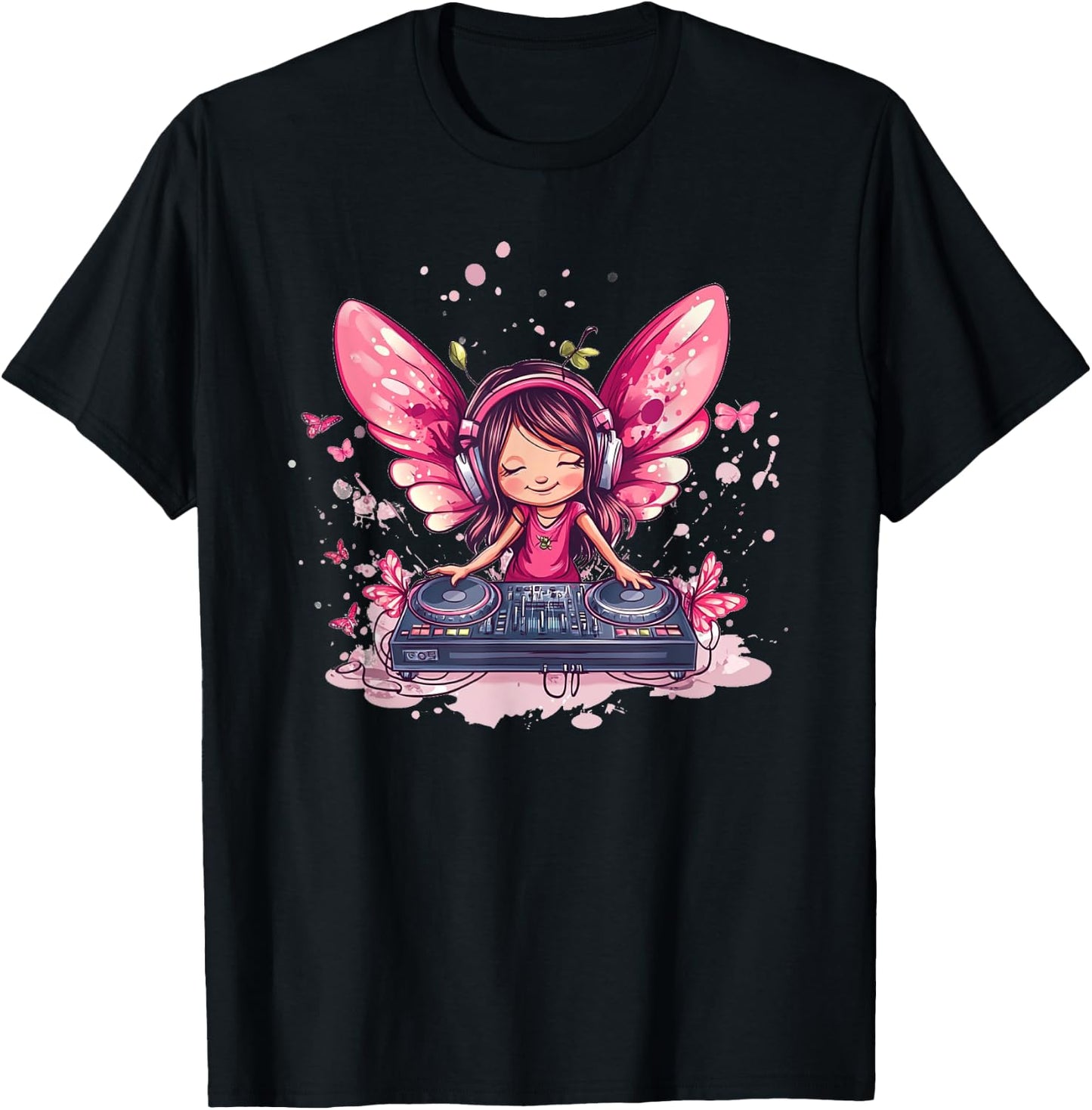 Dreamy Tunes avec costume Fairy DJ Emblem T-Shirt - T-Shirt | Black