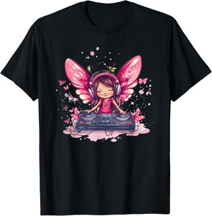 Dreamy Tunes avec costume Fairy DJ Emblem T-Shirt - T-Shirt | Black
